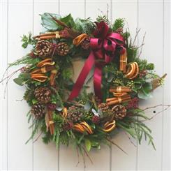 Warm Festive Door Wreath